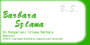 barbara szlama business card